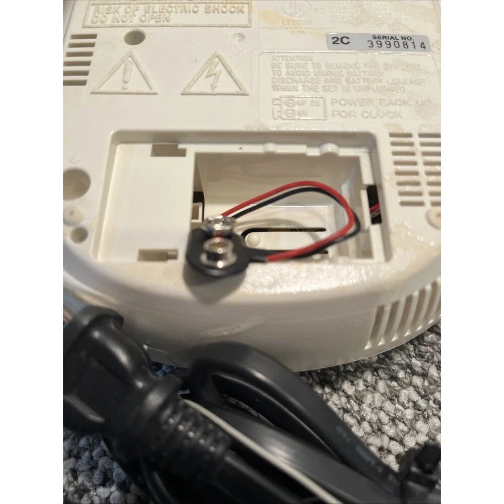 VTG Sony Dream Machine ICF-C211 FM/AM Alarm Clock Radio White Digital Working - Picture 8 of 12